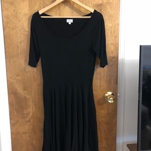 Lularoe black Nicole dress EUC